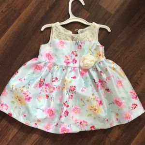 Baby Girl Floral Print Lace Dress
